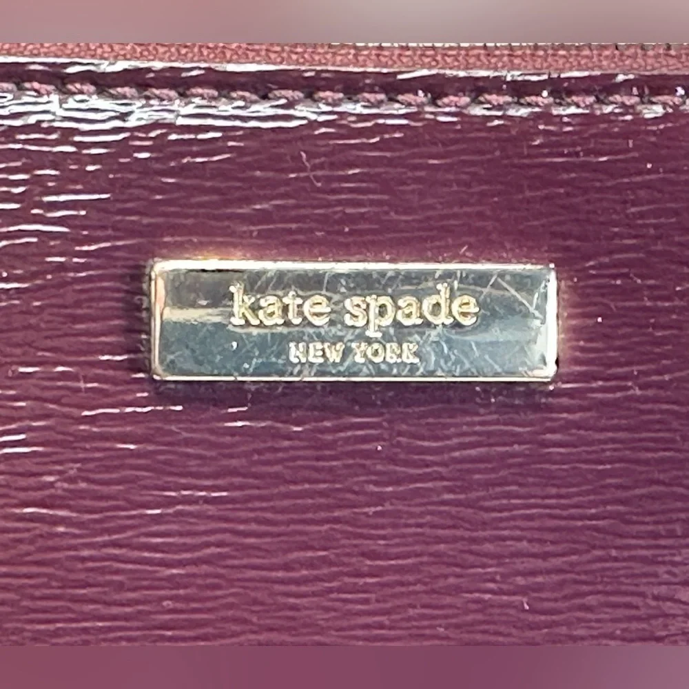 kate spade Burgundy Saffiano Patent Leather Crossbody and Shoulder Bag ♠️